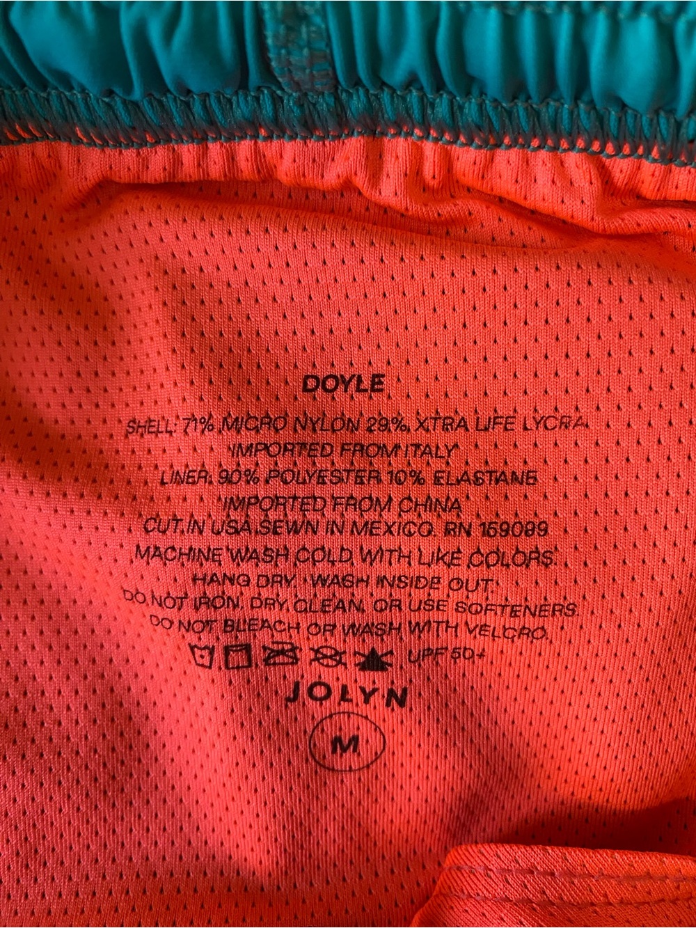 Jolyn Clothing Teal Athletic Running Shorts - Picture 3 of 3